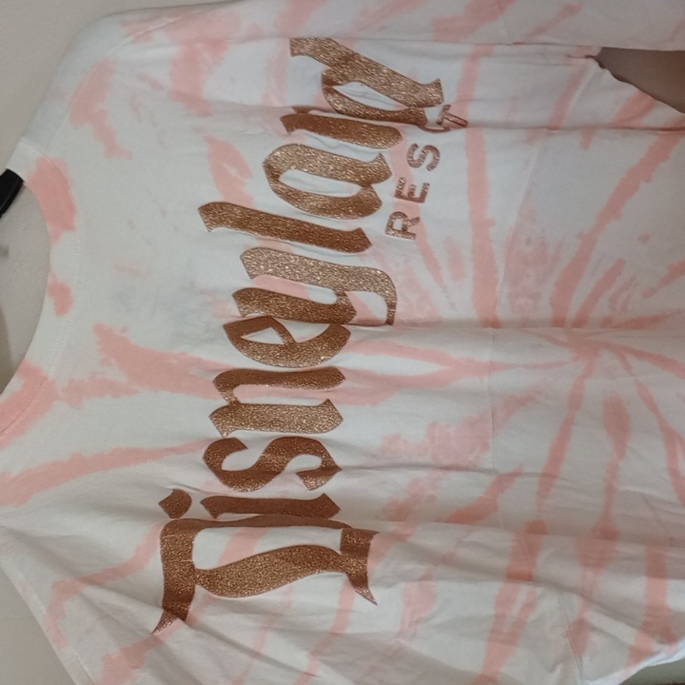 Disneyland Spirit Jersey Tye Dye Pink Gold Long Sleeve Cotton XXL - Picture 6 of 10